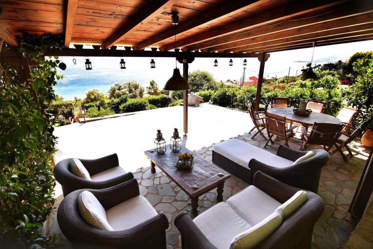 Blue Bay View - Beach House Vathirrevma Kültér fotó