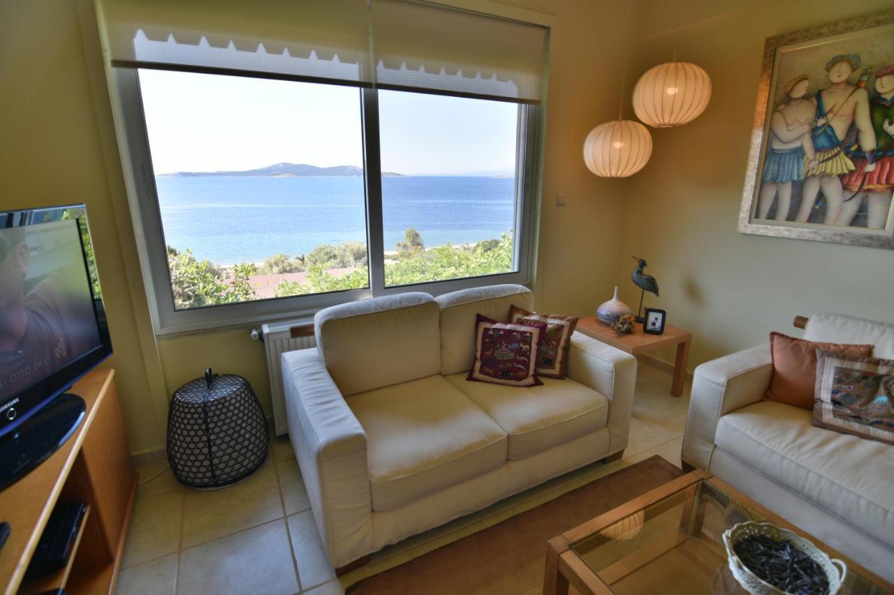 Blue Bay View - Beach House Vathirrevma Kültér fotó