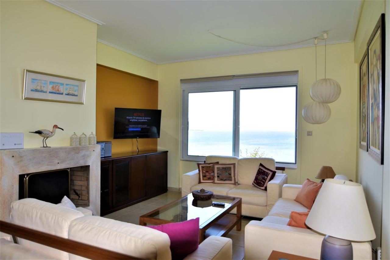 Blue Bay View - Beach House Vathirrevma Kültér fotó